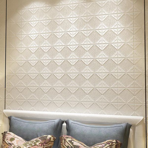 

wallpapers 3d stereo wall stickers tv self-adhesive wallpaper living room bedroom bedside decoration soft bag anti-collision