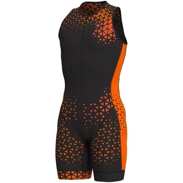 

racing sets 2021 pro quick dry triathlon suit men women sleeveless cycling jersey skinsuit jumpsuit maillot ropa ciclismo set, Black;blue