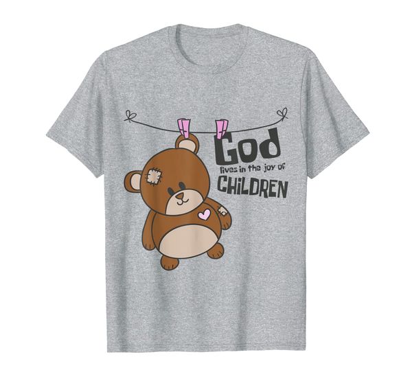 

'god lives in the joy of children' awesome family love shirt, White;black