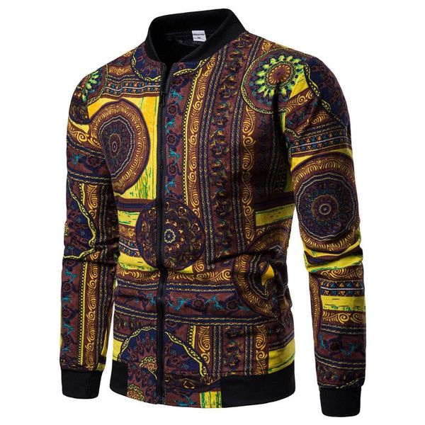 

men's jackets wear stand-up collar ethnic style stitching fashion slim plus size jacket casual long-sleeved zipper cardigan top, Black;brown