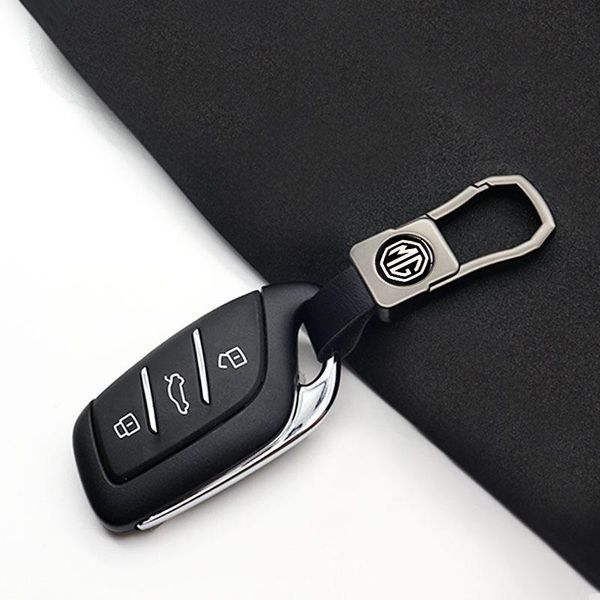 

keychains general car keychain small accessories anti-lost leather mg- simple waist, Silver