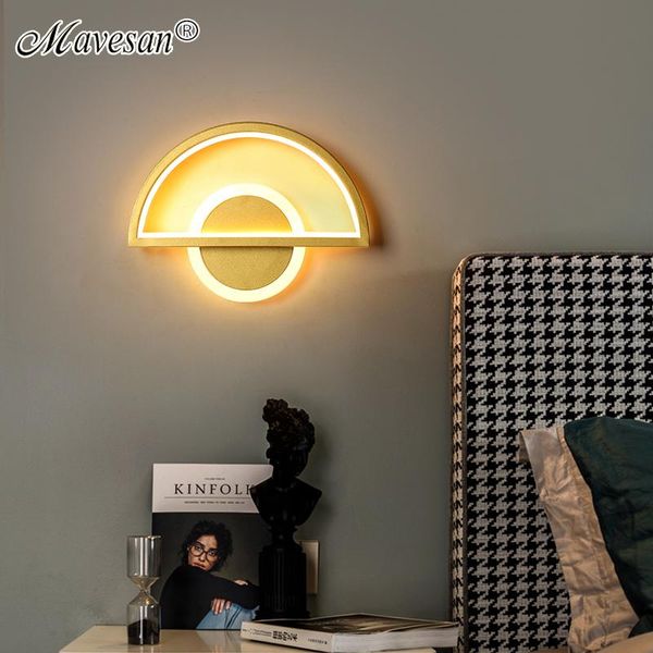 

mini simple led wall lights ultra thin for tv background bedside stairway living room indoor home decorative sconce ac90-260v lamp
