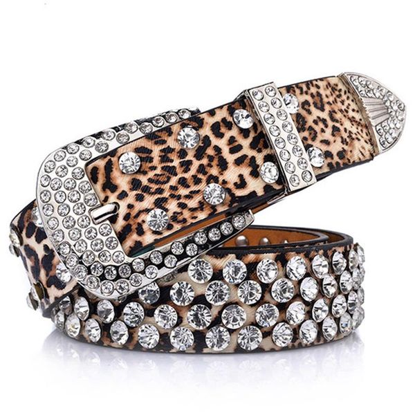 

belts korean style all-match women's belt fashion rhinestone inlaid wide with jeans, Black;brown