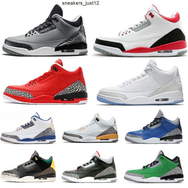 

2021 unc iii men women basketball shoes jumpman 3 black white cement sneakers shoe