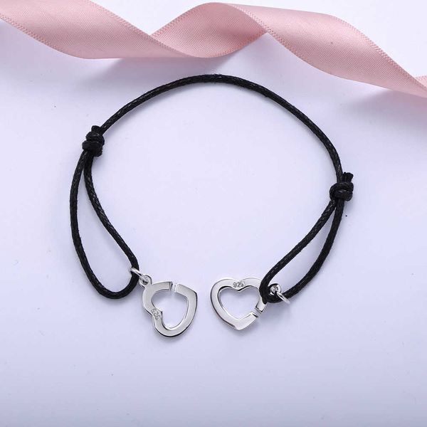 

chain heart shape bracelet for women men black rope adjustable bangle bangle wholesale