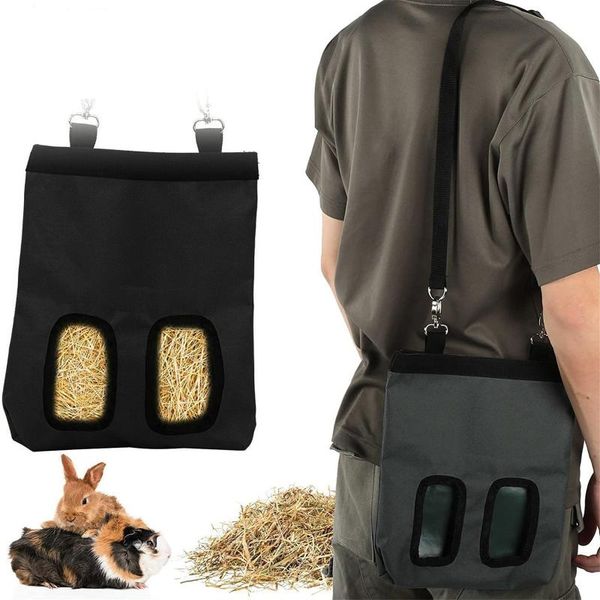 

storage bags hanging h^ay bag feeder feed device supply guinea pig small animal pet toy long carry