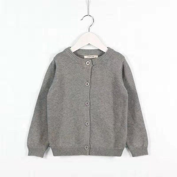 

candy colors autumn winter spring baby girls boys knitted cardigan sweater kids cotton children clothing outerwear pullover, Blue