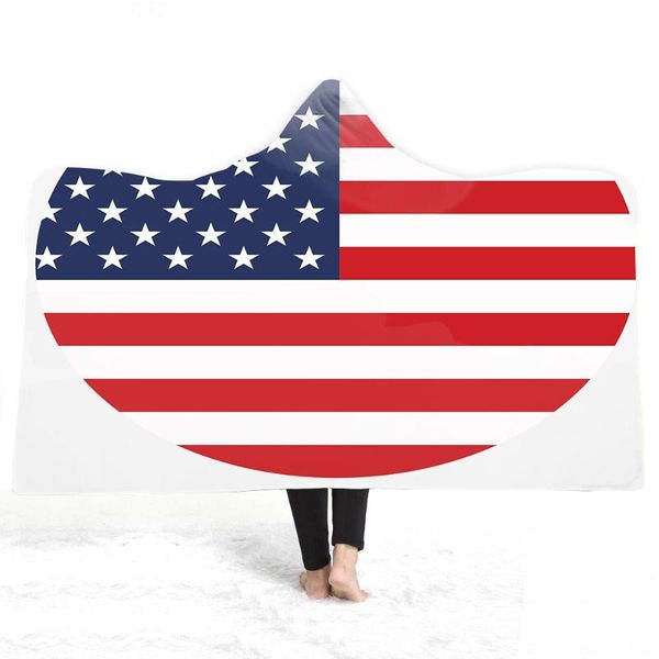 

blankets usa russia france flag union jack blanket hoodie hooded wearable fluffy soft warm women men kids cosplay gift cartoon