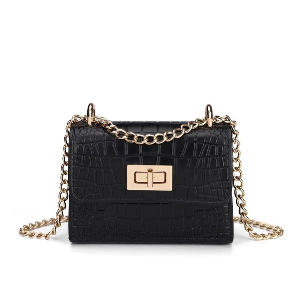 

autumn and winter fashionable lozenge chain alligator pattern single shoulder messenger mini bag evening bags