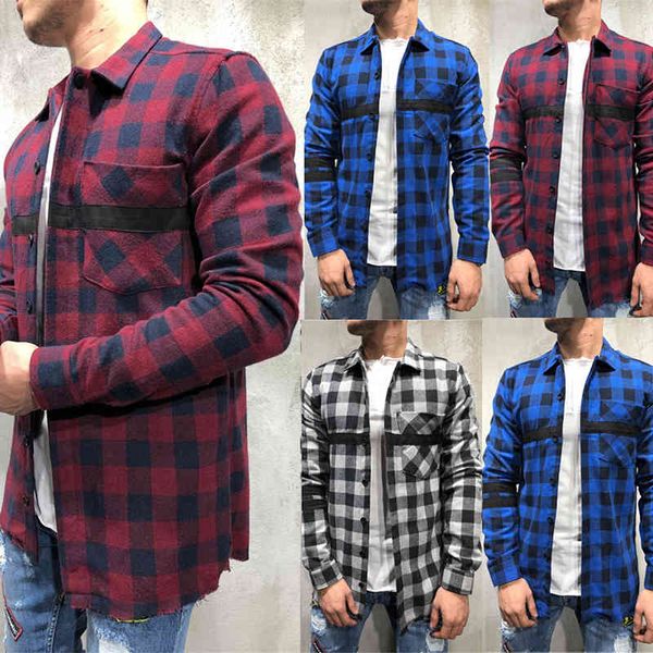 

men's casual shirts plaid large size print button down long sleeve shirt 6z8p, White;black