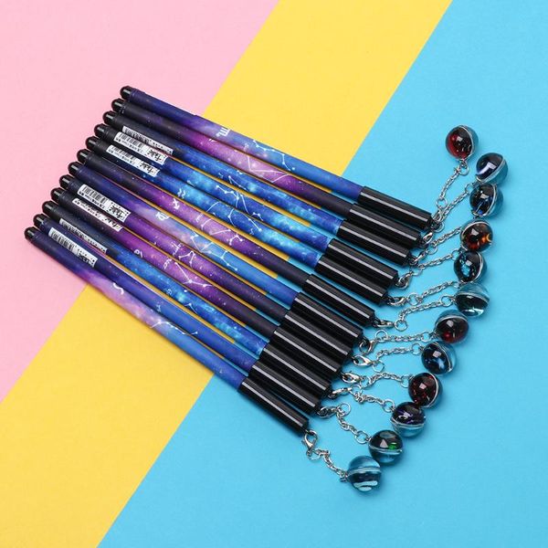 

gel pens 1pc twelve zodiac star pen luminous starry sky signature wishing bottle pendant stationery school office supplies