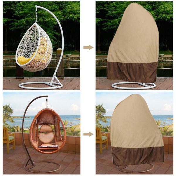 

swing chair dust covers rattan patio garden weave hanging egg seat cover anti-uv waterproof 190x115cm shade