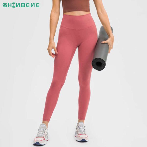 

shinbene classic 2.0 buttery-soft naked-feel athletic fitness leggings women stretchy squat proof gym sport tights yoga pants 210929, Black
