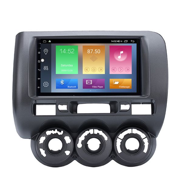 

car dvd gps navigation player for honda jazz(manual ac,rhd) 2002-2008 with fm radio 7 inch hd touchscreen android 10