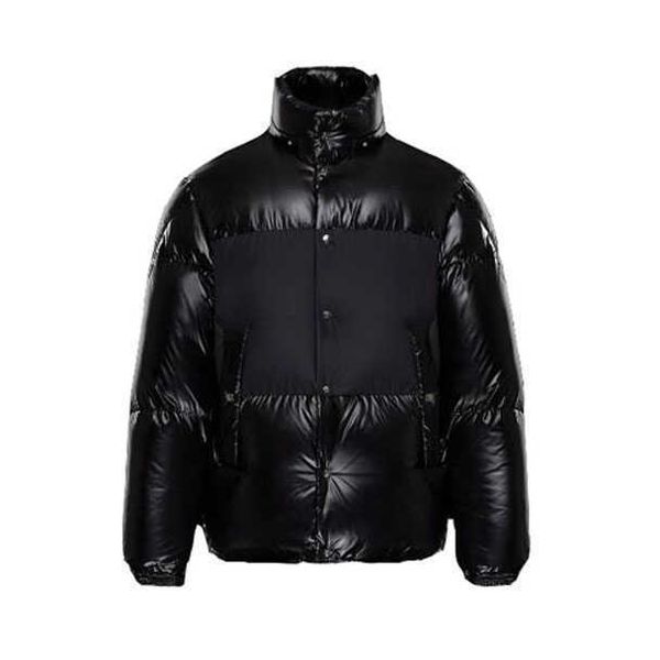 

fashion winter down spliced jackets men stand collar designer jacket for male warm thicken clothing plus size 4xl bubble coats quality, Black