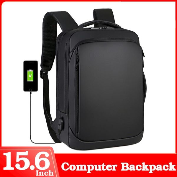 

backpack 15.6inch lapmen male backpacks business notebook waterproof school back pack usb charging bags travel bagpack
