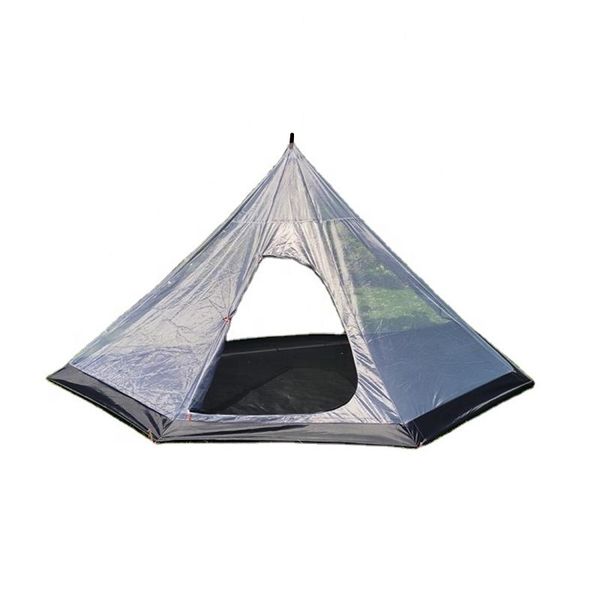 

tents and shelters sylaeto outdoor ultralight pentagon half mesh tent for tipi stove equipment 320cm 2 person mosquito net camping hiking
