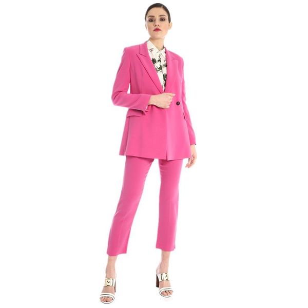 

women's two piece pants pink work bussiness formal elegant women suit set blazers and office suits fashion charming, White