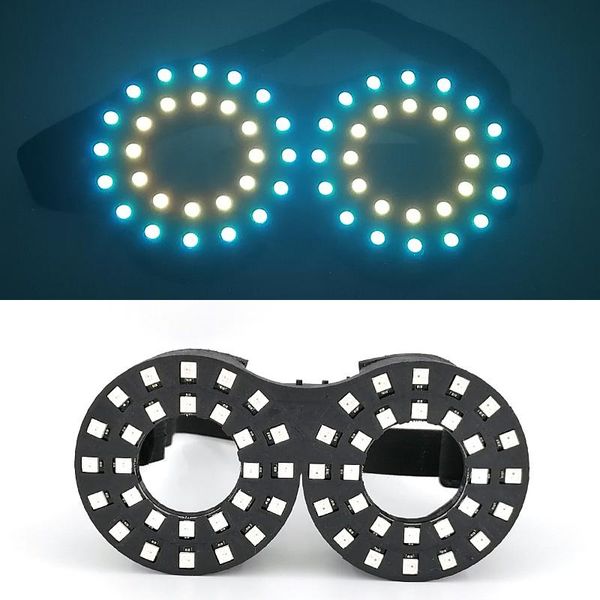 

sunglasses luminous led fashion costume accessories halloween christmas party glowing decorative glasses for men women, White;black