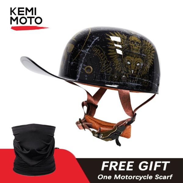 

motorcycle helmets half helmet men motorbike scooter retro vintage face biker crash moto