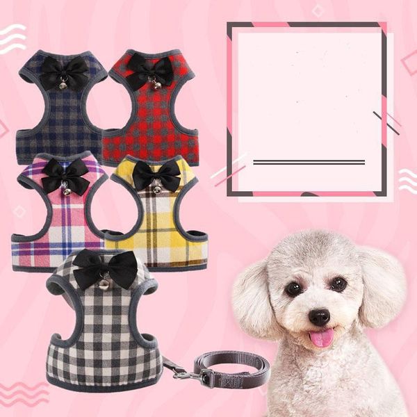 

elegant bowtie dog harness vest with leash adjustable cat set cute bow knot tuxedo suit for cats kitten puppy collars & leashes
