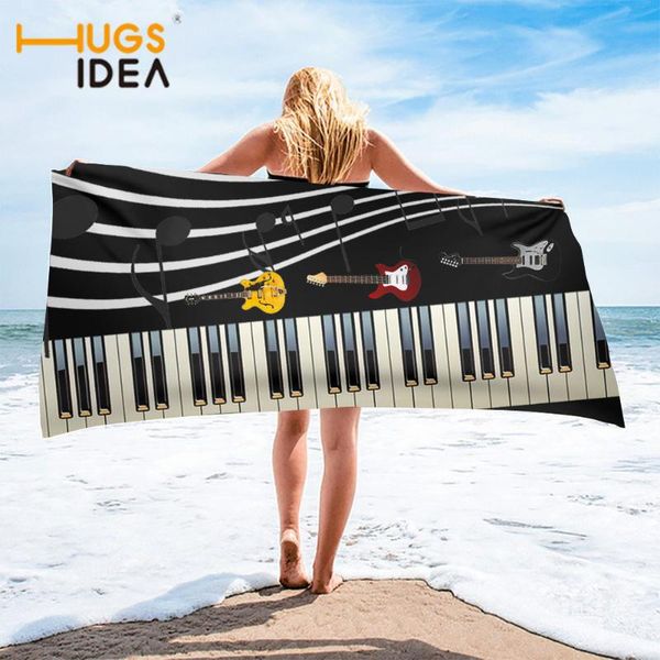 

towel hugsidea piano and music note pattern print home bathroom soft shower towels dry up hand hair face for adult