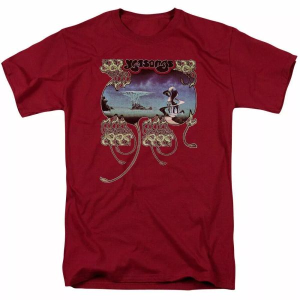 

yes yessongs t shirt mens licensed rock band tee cardinal, White;black
