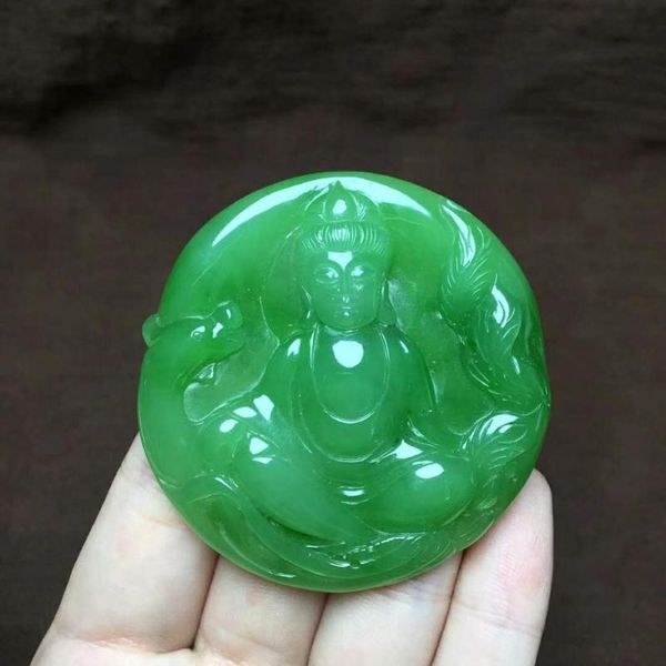 

lockets j26#hetian jade guanyin pendant, delicate, Silver