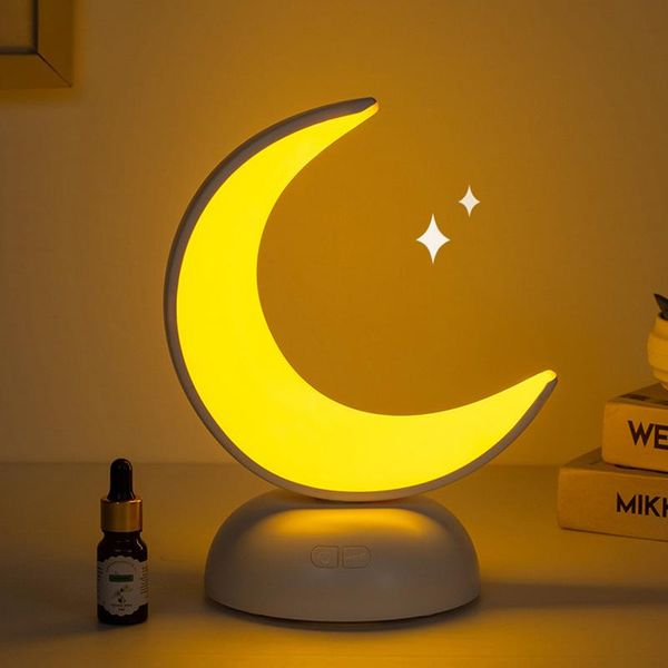 

night lights moon light portable bedroom dormitory bedside deskled table lamp children's room