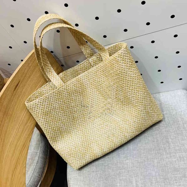 

2021 fashionable straw woven hand bag, embroidered icon pattern letters, handmade, very special and practical