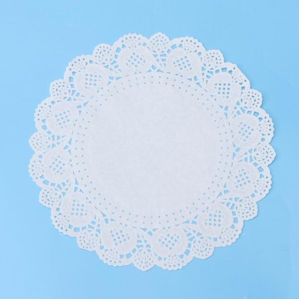 

mats & pads 100pcs disposable oil-absorbing white lace paper hollow cake box liner packaging pad baking tools accessories w