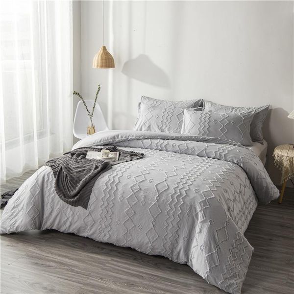 

bedding sets white gray solid color modern style,twin set,plaid patchwork pattern duvet cover 220x240 quilt drop