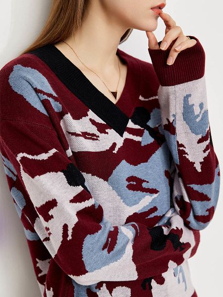 

women's sweaters minimalismo blusas para mulheres moda vneck contraste de malha s alta rua feminina pulÃ´ver novas roupas inverno 121410, White;black