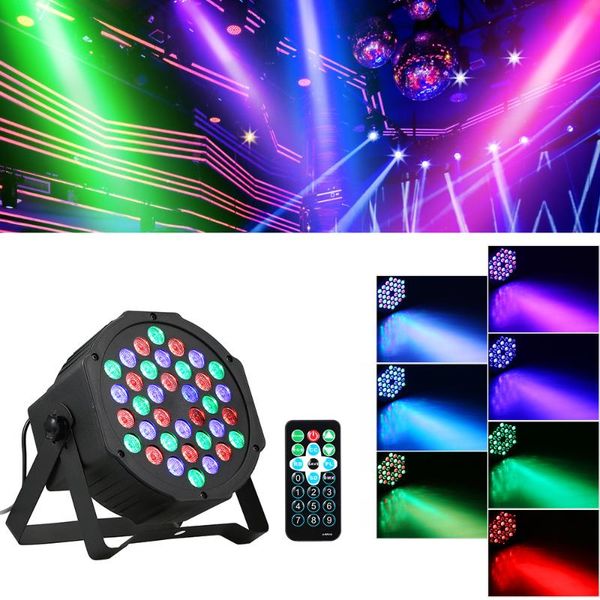 

strings 36 leds rgb mini stage light home party lighting fixture with ir remote control supported sound activated/auto-running/dmx512