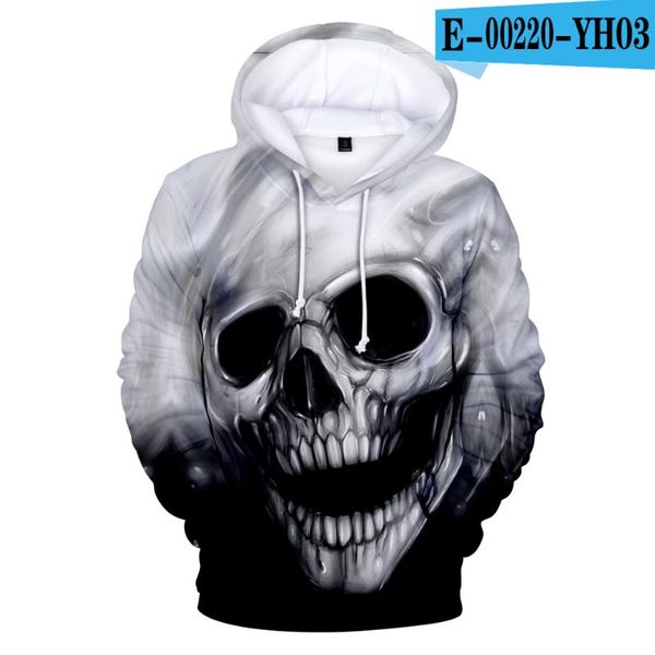 

men's hoodies & sweatshirts wolf cartoon persoonlijkheid mix-up schedel hooded mannen merk designer hoodie herfst winter kledi, Black
