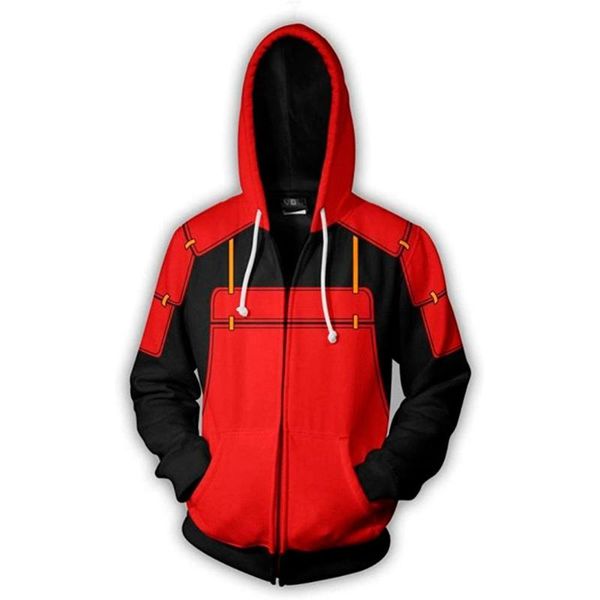 

men's hoodies & sweatshirts 2021 fashion anime zipper men women hatake kakashi harajuku 3d printed hoodie streetwear sweatshirt, Black