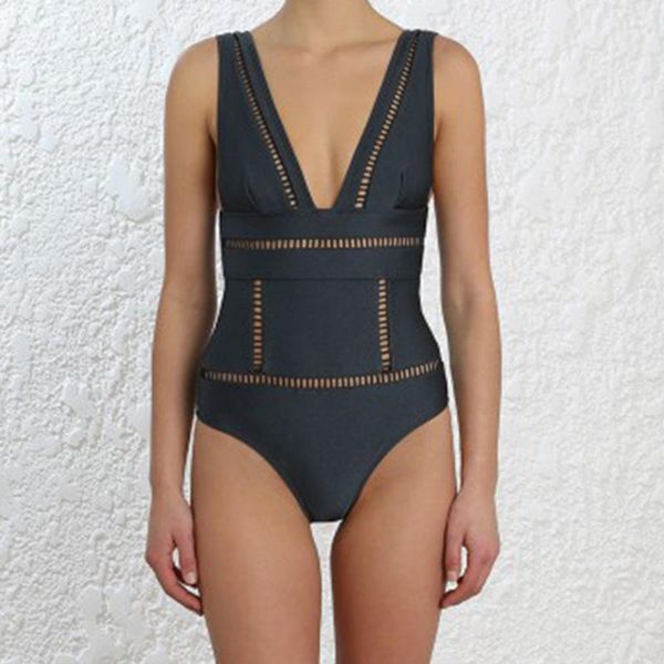 

women 2021 arrival one piece bikinis vintage bathing suits solid monokinis plus size swimwear beach padded swim wear one-piece