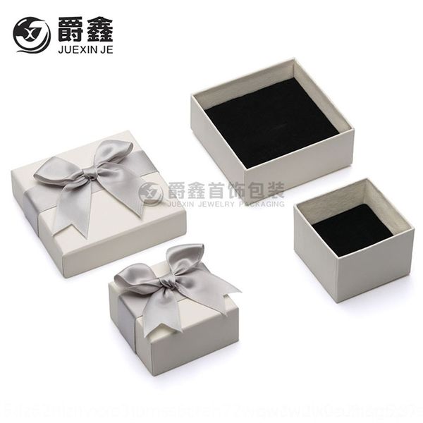 

rqe necklace ring packaging boxes ribbon bow boxes pendant pendant jewelry ring jewelry packing, Black;white