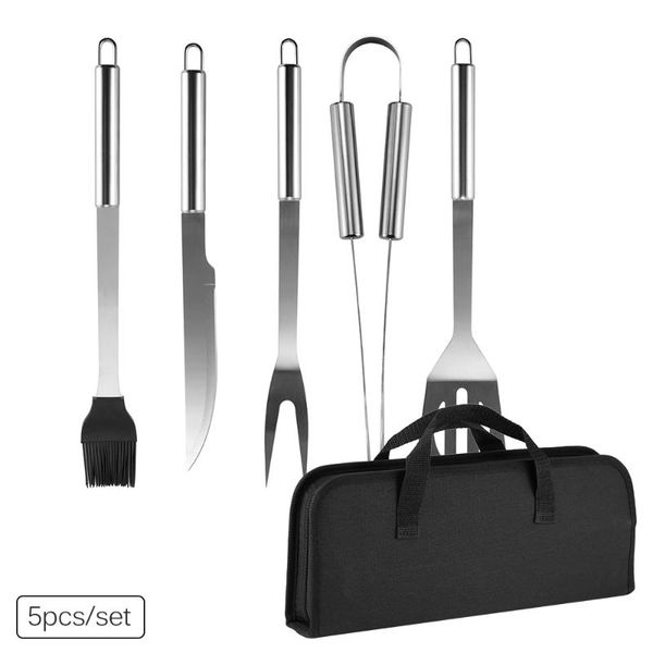 

outdoor bags stainless steel portable travel home bbq grill tools case set barbecue accessories kit cloth storage picnic bag