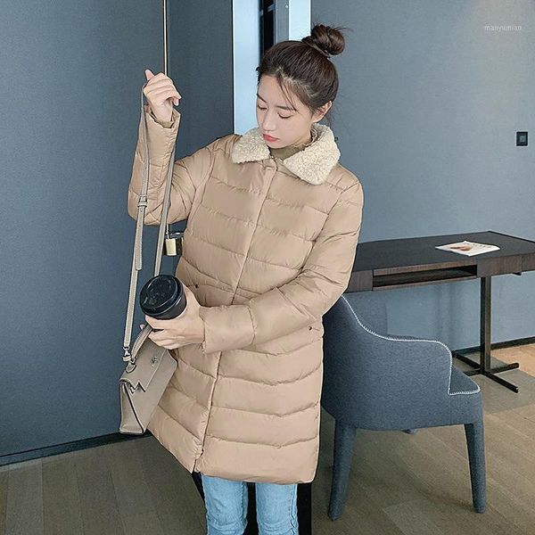 

women's down & parkas 2021 winter products fashion lapel jacket women korean, Black