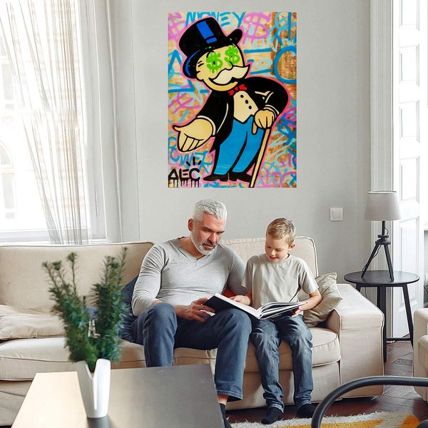 

alec monopoly rich man huge oil painting on canvas home decor handpainted &hd print wall art pictures customization is acceptable 21050907