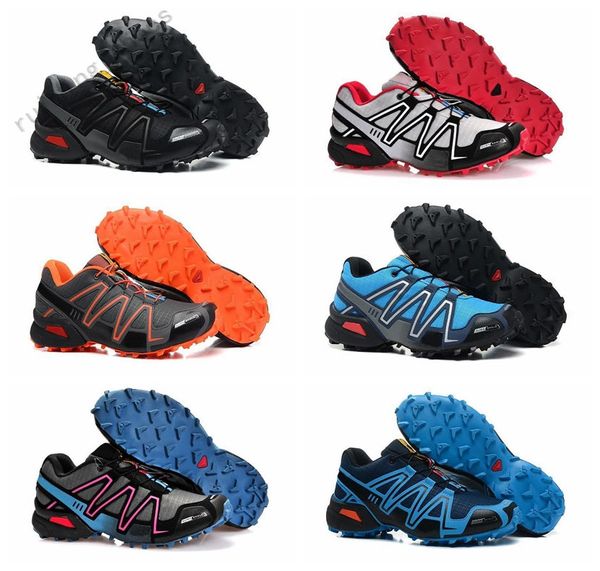 Salomon Speed Cross 3 4 2021 Velocidade Cruz 3 CS Sapatos Ao Ar Livre para Mens Top Qualeza Preto Branco Respirável Atletismo Esportes Sapatilhas Tamanho 40-46 B1