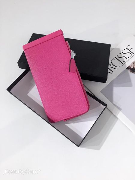 

wallets 2021 leather fashion advanced mobile phone bag wallet card, Red;black