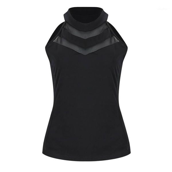 

mesh sheer tank blouse women vest ladies sleeveless casual women's blouses & shirts, White