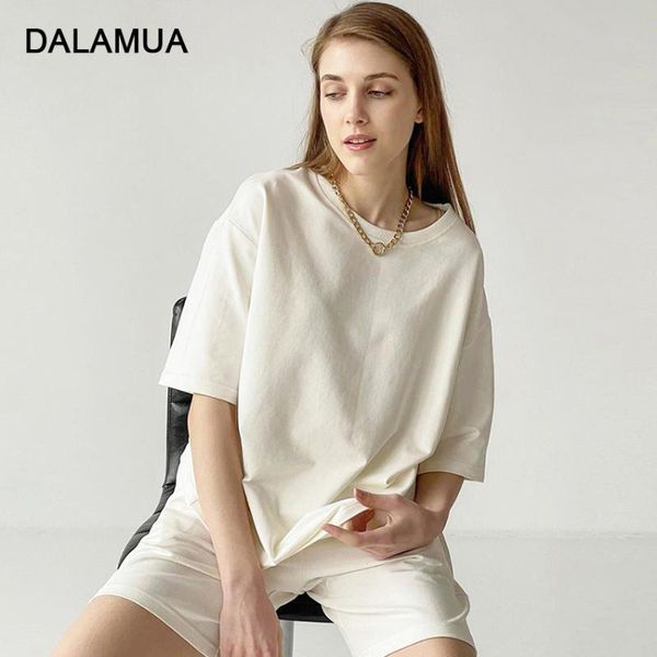 

women's tracksuits women tracksuit cotton casual short sleeve t-shirt shorts solid black beige oversize 2 piece set 2021 summer female, Gray