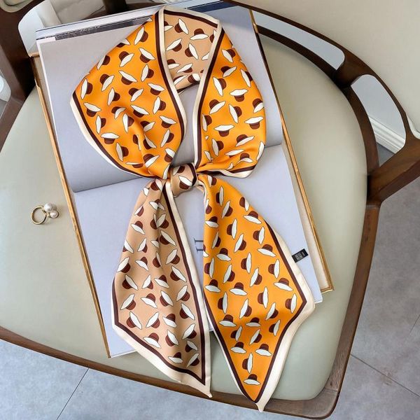 

scarves neckerchief scarf female spring summer autumn wild wrist ribbon long bag waistband skinny women, Blue;gray