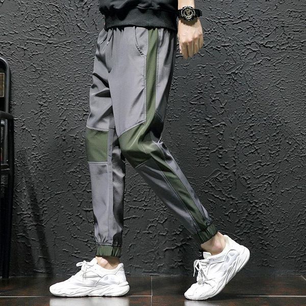 

spring autumn men pants slim fit casual long pant sportswear cotton mens loose plus size navy season sweat 6xl, Black