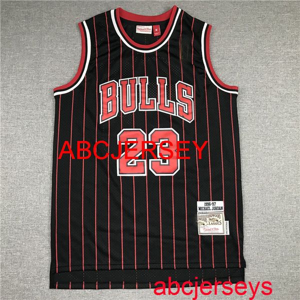 

men's stitched 23# michael 2020 black red stripe basketball jersey s m l xl  vest