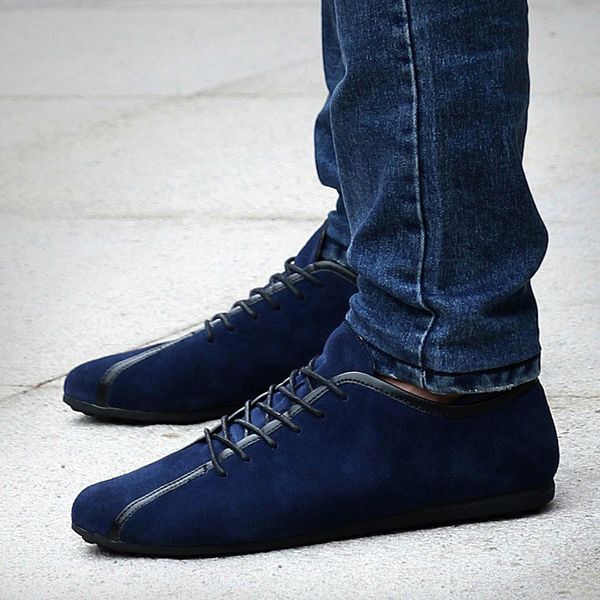 

italian desgin mens shoes casual suede leather moccasins men loafers luxury fashion driving boat shoes zapatos de hombre, Black