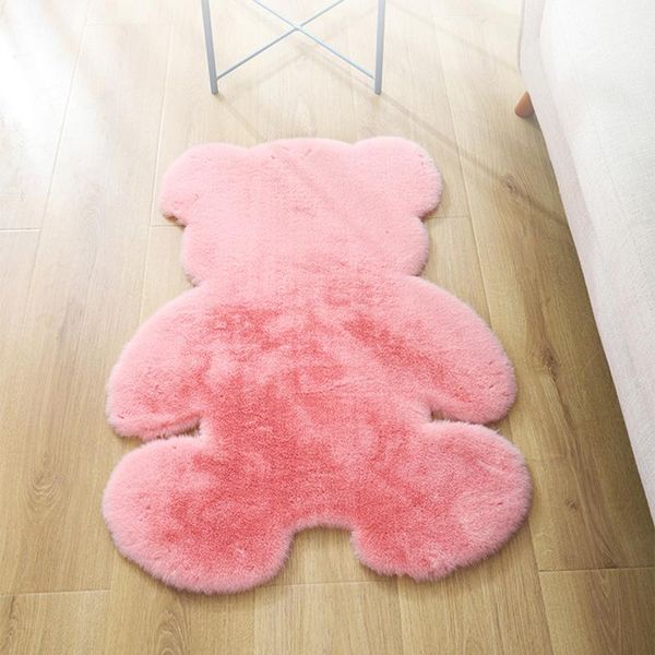 

carpets animal shape rug fluffy floor living room bedroom bear modern super soft carpet antiskid mat water absorption